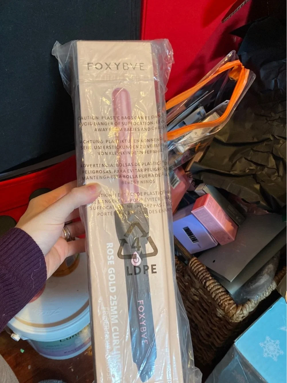 Rose Gold 25mm Curling Iron - Women's Hair Accessory